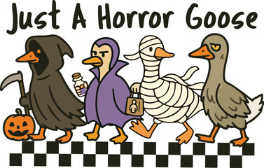 Just a horror goose Halloween clipart