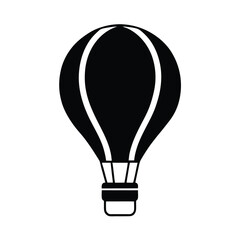 Fototapeta premium hot-air-balloon-silhouette-icon---classic-bulb-sha.eps
