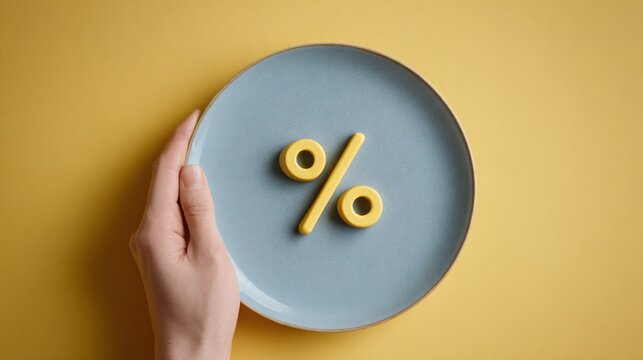 Precision Hand Holding Percentage Plate Data Analysis Image
