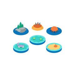  different tide pool diorama set   