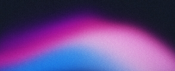 Glowing abstract grainy background, blue purple pink white black gradient , with noise texture...