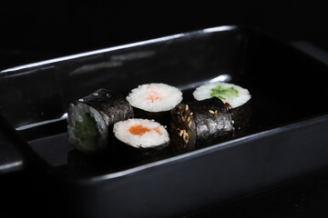 sushi on a plate