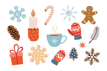 Festive Holiday Decor: Charming assortment of seasonal winter decorations and a cozy, inviting atmosphere for winter.