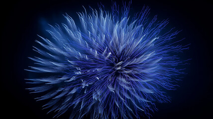 Dynamic blue light explosion abstract digital art surreal environment creative visualization