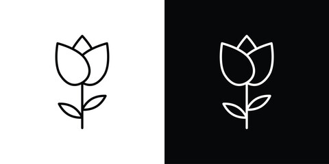 Tulip icon symbol template for graphic and web design collection logo vector illustration