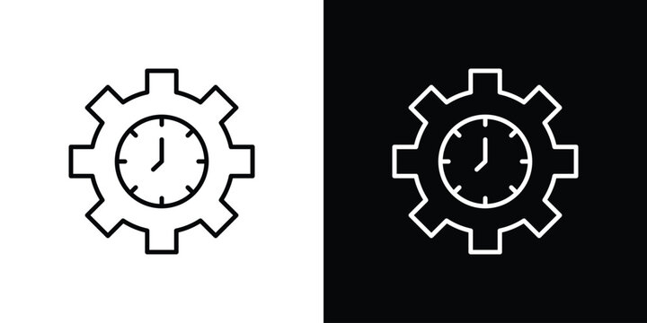 Time management icon symbol template for graphic and web design collection logo vector illustration