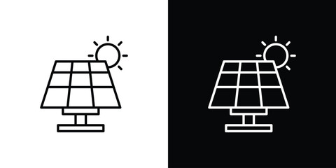 Solar energy icon symbol template for graphic and web design collection logo vector illustration