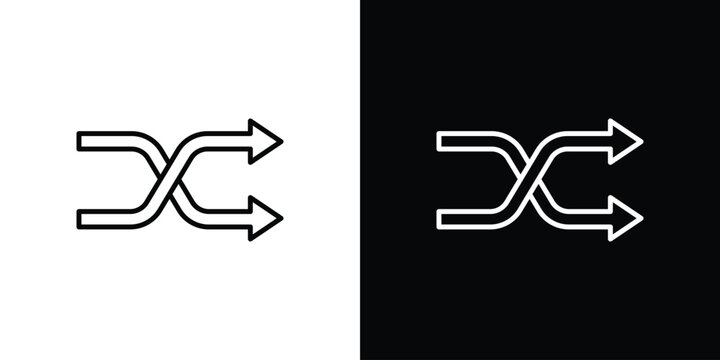 Shuffle arrow icon symbol template for graphic and web design collection logo vector illustration