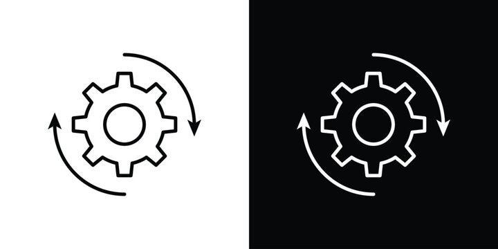 Recovery gear icon symbol template for graphic and web design collection logo vector illustration
