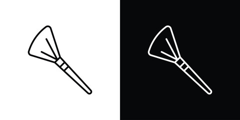 Makeup brush icon symbol template for graphic and web design collection logo vector illustration