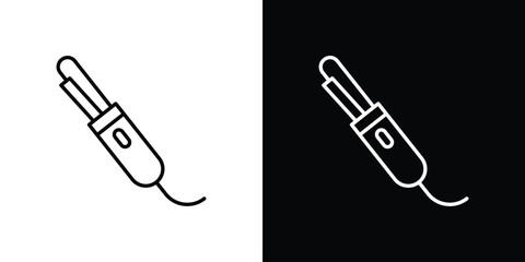 Hair curler icon symbol template for graphic and web design collection logo vector illustration