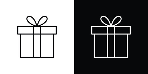 Gift box icon symbol template for graphic and web design collection logo vector illustration