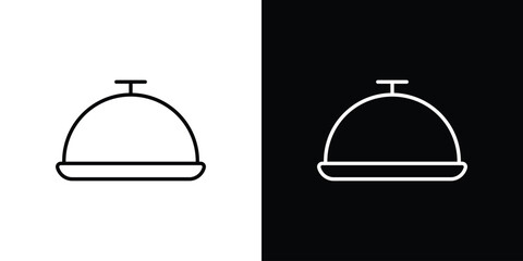 Obraz premium Food tray icon symbol template for graphic and web design collection logo vector illustration