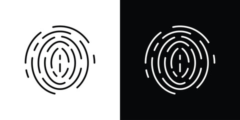 Fingerprint icon symbol template for graphic and web design collection logo vector illustration