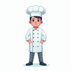 vector image of a full body male chef