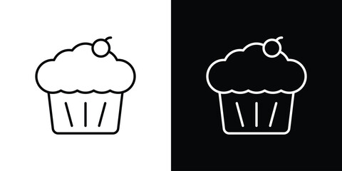 Cupcake icon symbol template for graphic and web design collection logo vector illustration