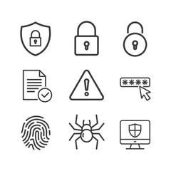 Security and Protection Icons for Safety
