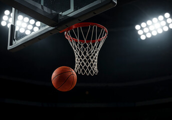 basketball hoop on the court