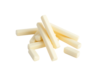 Cheese sticks pile isolated on transparent background