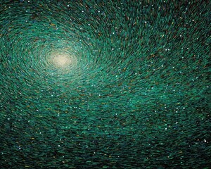 Obraz premium Abstract Digital Art With Sparkling Teal Colors