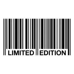 Barcode With Limited Edition Text typography