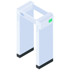 Isometric Security Gate 2D Icon