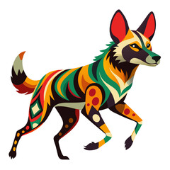 vector illustration of a cartoon fox