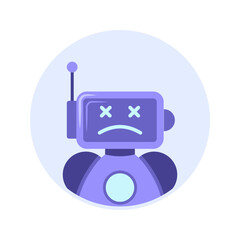 Various chat robots showing different moods, actions, and designs