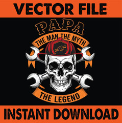 Papa – The Man, The Myth, The Legend Typography Art