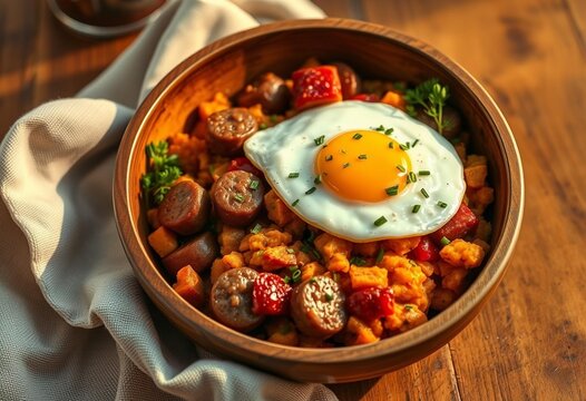 Warm and inviting breakfast hash