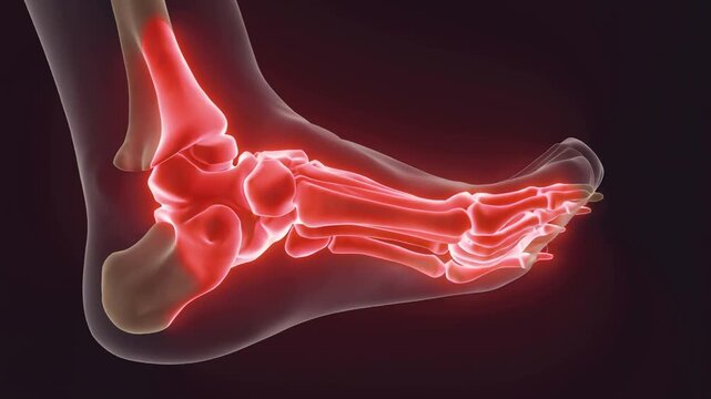 human foot x-ray red pain