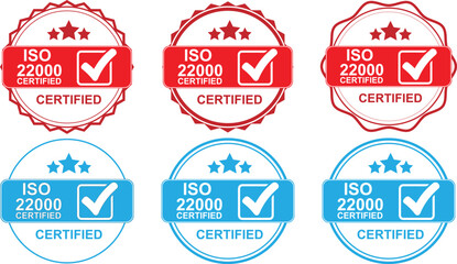 Obraz premium ISO 22000 Certification Symbols for Verified Food Safety Standards