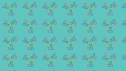 Seamless Abstract Emerald Green and Gold Geometric Line Pattern with Small Diamond Shapes on Red Background – Luxury Vector for Christmas, Holidays, and Elegant Seasonal Design