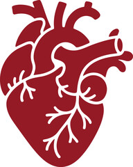 Human heart logo vector art illustration
