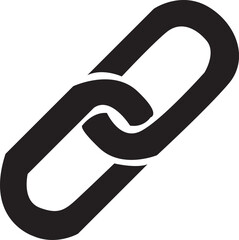 Black Link Chain Icon on White Background connection symbol
