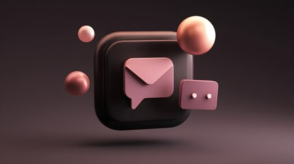 Modern communication message icon design for business and social media use