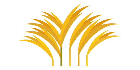 Cartoon Savannah Grass Vector Illustration with Golden Hues for Wildlife Scenes