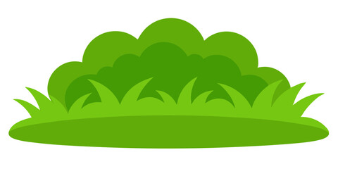 Obraz premium Lush Green Park Grass Cartoon Vector with Flowing Forms for Scenery