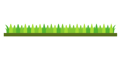 Roadside Grass Strip Cartoon Vector for Medium Length Greenery
