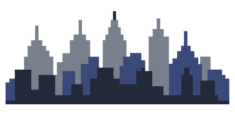 Naklejka premium City Skyline Vector with Radio Towers and Antennas for Urban Design