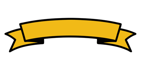 Comic Banner Ribbon Vector with Bold Shapes for Playful Graphic Art