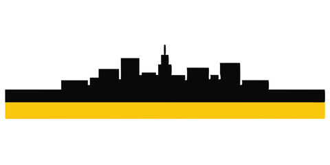silhouette of the city