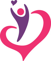 Heart logo vector art illustration