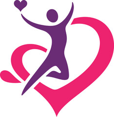 Heart logo vector art illustration