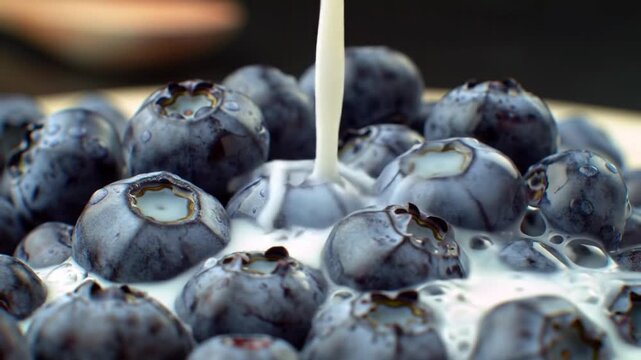 blueberries on wooden background generate vo 2