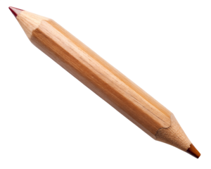 Double ended colored pencil isolated on transparent background