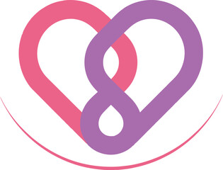 Heart logo vector art illustration