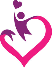 Heart logo vector art illustration