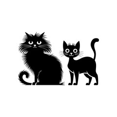 Obraz premium black cat with heart black cat vector image photo for free download.