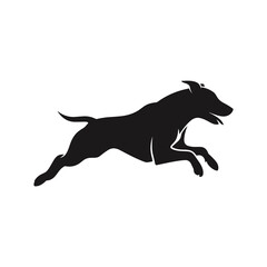 vector silhouette of a dog running photo image free download.